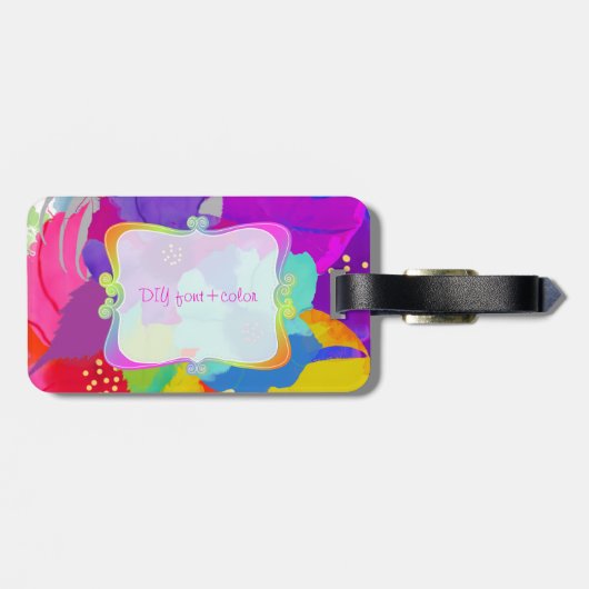 PixDezines bali kai/DIY achtergrond Bagagelabel (Achterkant horizontaal)