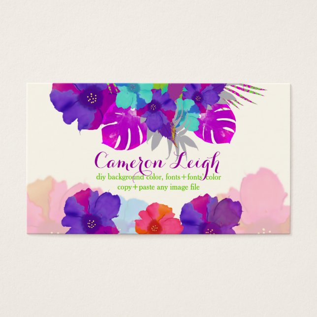 PixDezines bali kai/DIY achtergrond Visitekaartjes (Voorkant)