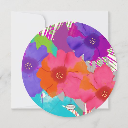 PixDezines bali kai/DIY background+fonts Kaart (Achterkant)