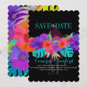 PixDezines bali kai/DIY background+fonts Save The Date (Voorkant / Achterkant)