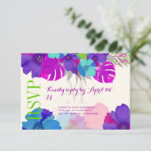 PixDezines bali kai/green/paars/DIY RSVP Kaartje (Staand voorkant)