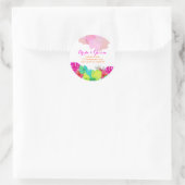 PixDezines bali kai/groen/roze/DIY Ronde Sticker (Tas)