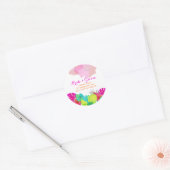 PixDezines bali kai/groen/roze/DIY Ronde Sticker (Envelop)