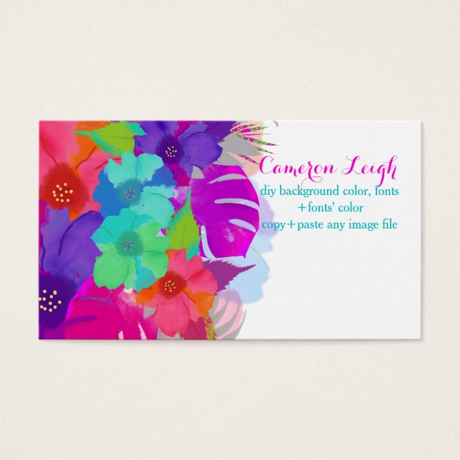 PixDezines bali kai/waterverf beïnvloedt Visitekaartje (Voorkant)