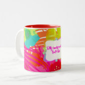 PixDezines balikai/diy achtergrond Tweekleurige Koffiemok (Voorkant links)