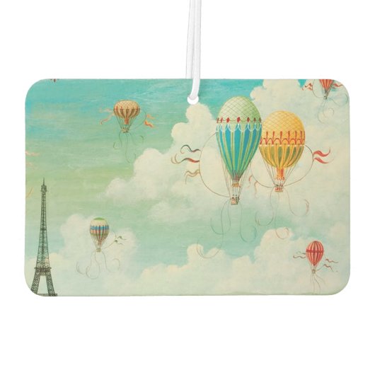 PixDezines ballonnen boven Parijs Luchtverfrisser (Achterkant)