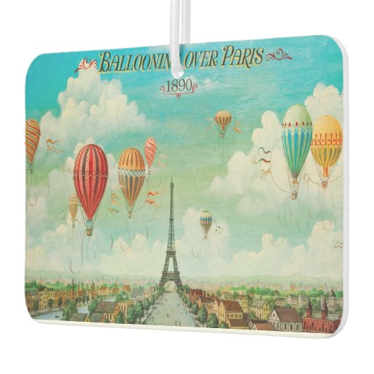 PixDezines ballonnen boven Parijs Luchtverfrisser (Links)