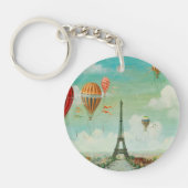 PixDezines  ballonnen boven Parijs Sleutelhanger (Voorkant)