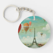 PixDezines  ballonnen boven Parijs Sleutelhanger (Voorkant)