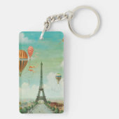PixDezines  ballonnen boven Parijs Sleutelhanger (achterkant)