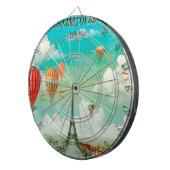 PixDezines ballonnen/eiffel/paris Dartbord (Voorkant Rechts)