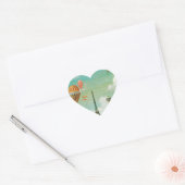 PixDezines ballonnen/eiffel/paris Hart Sticker (Envelop)