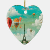 PixDezines  ballonnen/eiffel/paris Keramisch Ornament (Rechts)
