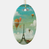 PixDezines  ballonnen/eiffel/paris Keramisch Ornament (Rechts)