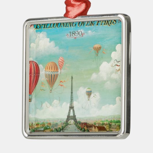 PixDezines  ballonnen/eiffel/paris Metalen Ornament (Links)