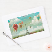 PixDezines ballonnen/eiffel/paris Rechthoekige Sticker (Envelop)