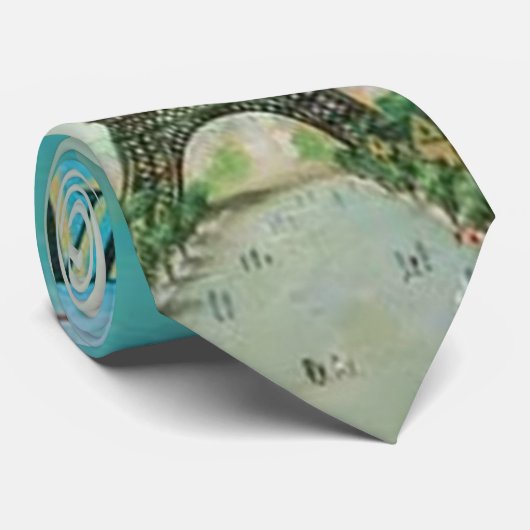 PixDezines  ballonnen/eiffel/paris Stropdas (Opgerold)