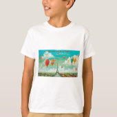 PixDezines ballonnen/eiffel/paris T-shirt (Voorkant)