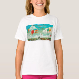 PixDezines  ballonnen/eiffel/paris T-shirt