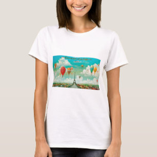 PixDezines  ballonnen/eiffel/paris T-shirt