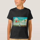 PixDezines  ballonnen/eiffel/paris T-shirt (Voorkant)