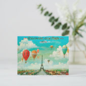 PixDezines ballonnen over parijs Briefkaart (Staand voorkant)