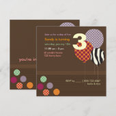 PixDezines Baloons Birthday Party Kaart (Voorkant / Achterkant)