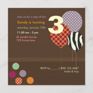 PixDezines Baloons Birthday Party Kaart