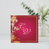 PixDezines bamboe+dubbel geluk/Chinees Kaart (Staand voorkant)