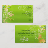 PixDezines Bamboe + parelzwammen Visitekaartje (Voorkant / Achterkant)