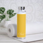 PixDezines Banana Peel Yellow DIY Color Waterfles<br><div class="desc">PixDezines waterfles,  bananenschil geel - DIY Color past deze aan met uw favoriete lettertype. Copyright © 2022 PixDezines™. Alle rechten voorbehouden.</div>