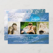 PixDezines banzai pijpleidinggolven / de datum ops Aankondigingskaart (Voorkant / Achterkant)