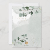 PixDezines Baptême d'Eucalyptus Rustique Aquarelle Kaart (Achterkant)