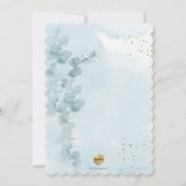 PixDezines Baptême d'Eucalyptus Rustique Aquarelle Kaart (Achterkant)