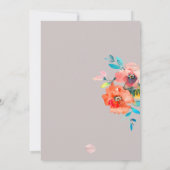 PixDezines Baptism+ 1stBirthday Waterverf Flowers Kaart (Achterkant)