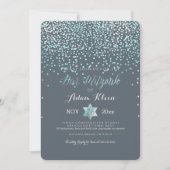 PixDezines Bar Mitzvah/Blue Confetti Kaart (Voorkant)