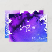 PixDezines Bar Mitzvah Celebration Kaarten ✡ Navy RSVP Kaartje (Voorkant / Achterkant)