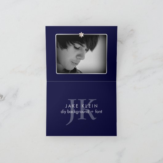 PixDezines Bar Mitzvah/Dank u/DIY kleur Bedankkaart (Binnen)