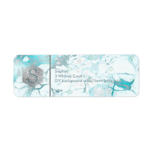 PixDezines Bar Mitzvah Honingraat + Blauw Marmer Etiket