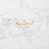 PixDezines Bar Mitzvah, Marble+Faux Gold Waterfles Etiket (Enkel label)