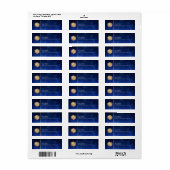 PixDezines Bar Mitzvah Navy Blue Waterverf Etiket (Full Sheet)