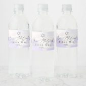 PixDezines Bar Mitzvah, Paarse Waterverf Swatches Waterfles Etiket (Flessen)