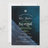PixDezines Bar Mitzvah |Thunder Blue-Waterverf Kaart (Achterkant)