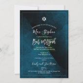 PixDezines Bar Mitzvah |Thunder Blue-Waterverf Kaart (Achterkant)