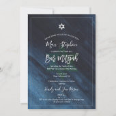 PixDezines Bar Mitzvah |Thunder Blue Waterverf Kaart (Achterkant)