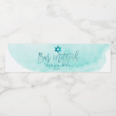 PixDezines Bar Mitzvah, Waterverf Aqua Waterfles Etiket (Enkel label)