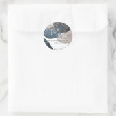 PixDezines Bar Mitzvah, Waterverf Modern Abstract Ronde Sticker (Tas)