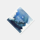 PixDezines Bar Mitzvah |Waterverf Ocean Blue Servet (Hoek)
