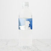 PixDezines Bar Mitzvah, Waterverf Waterfles Etiket (Achterkant)