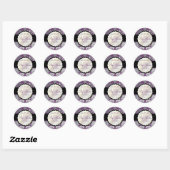 PixDezines Barok Damask/faux zilver/DIY kleur!! Ronde Sticker (Vel)
